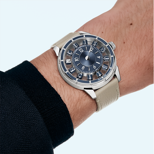 Reloj Tambour Spin Time Air, automático, 42,5 mm, oro blanco Relojería Todos los relojes } | LOUIS VUITTON (Zoom de producto)
