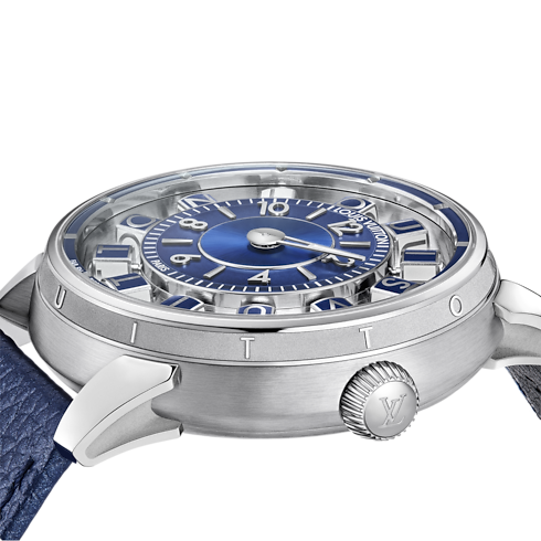 Reloj Tambour Spin Time Air, automático, 42,5 mm, oro blanco Relojería Todos los relojes } | LOUIS VUITTON (Zoom de producto)