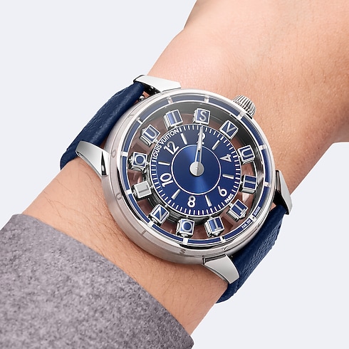 Reloj Tambour Spin Time Air, automático, 42,5 mm, oro blanco Relojería Todos los relojes } | LOUIS VUITTON (Zoom de producto)
