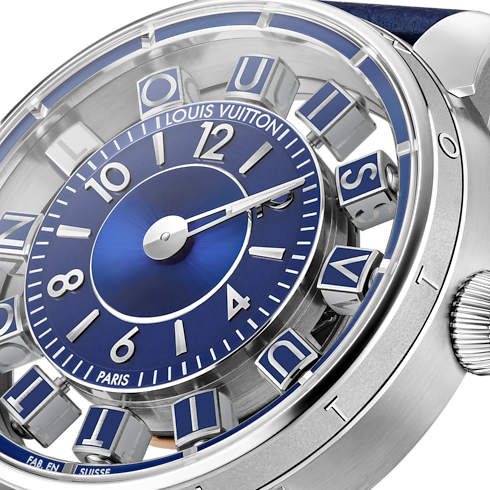 Reloj Tambour Spin Time Air, automático, 42,5 mm, oro blanco Relojería Todos los relojes } | LOUIS VUITTON (Zoom de producto)