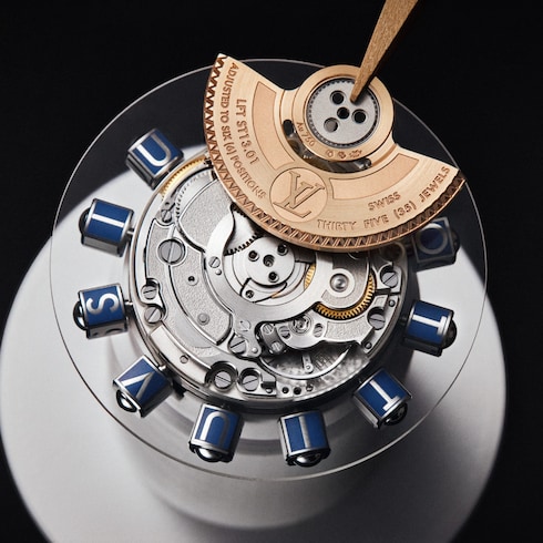 Reloj Tambour Spin Time Air, automático, 42,5 mm, oro blanco Relojería Todos los relojes } | LOUIS VUITTON