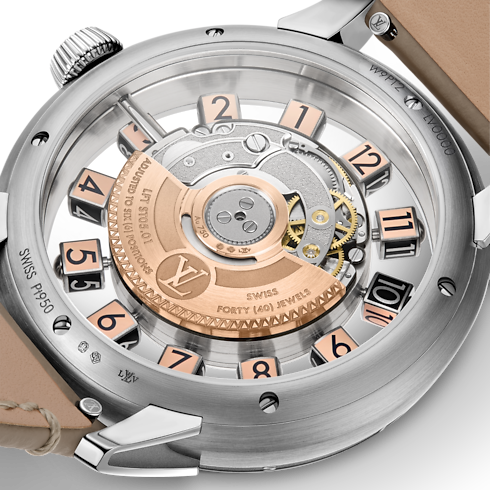 Reloj Tambour Spin Time Air Flying Tourbillon, automático, 42,5 mm, platino Relojería Todos los relojes } | LOUIS VUITTON (Zoom de producto)