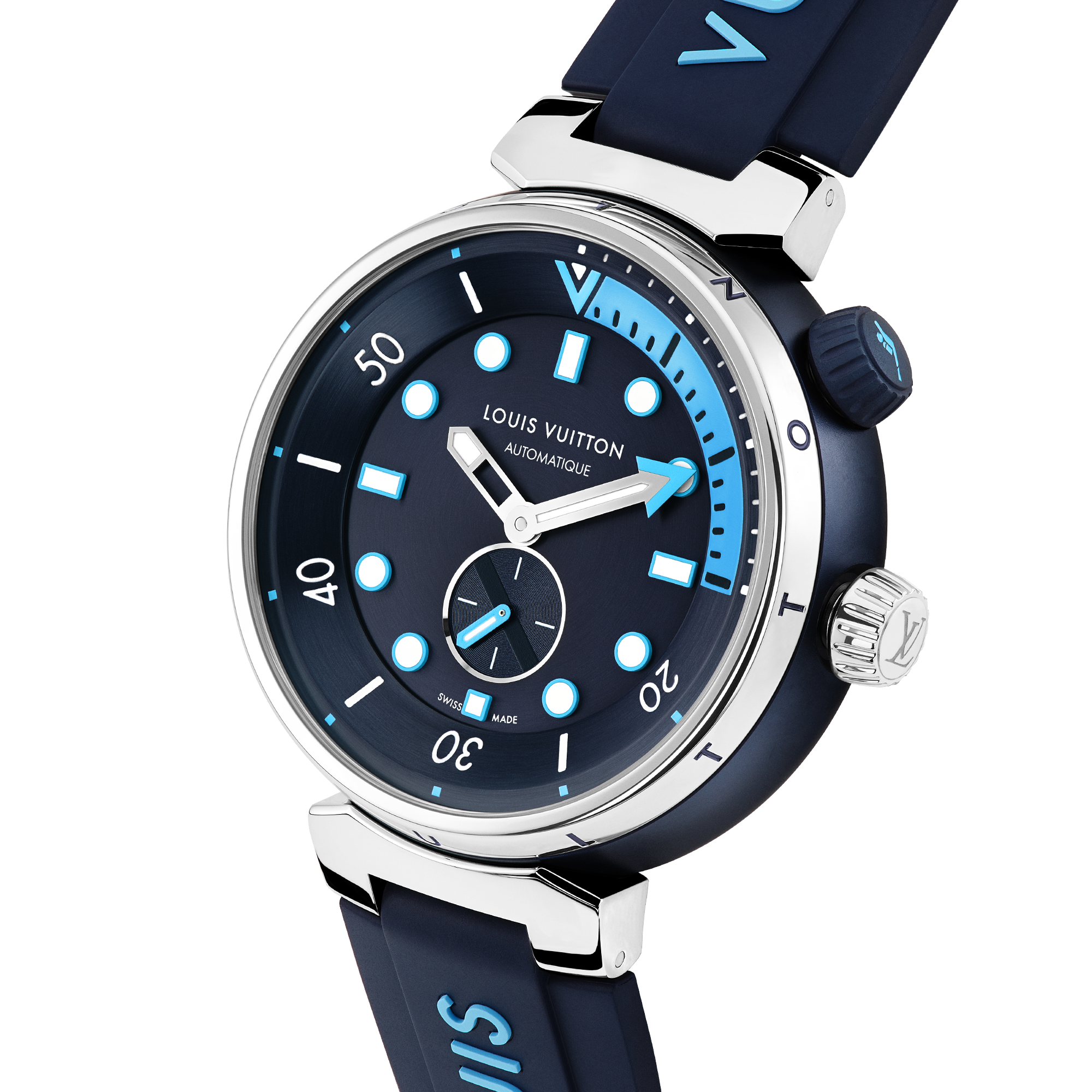 Reloj Tambour Streer Diver, automático, 44 mm, acero  Relojería Todos los relojes } | LOUIS VUITTON (Zoom de producto)