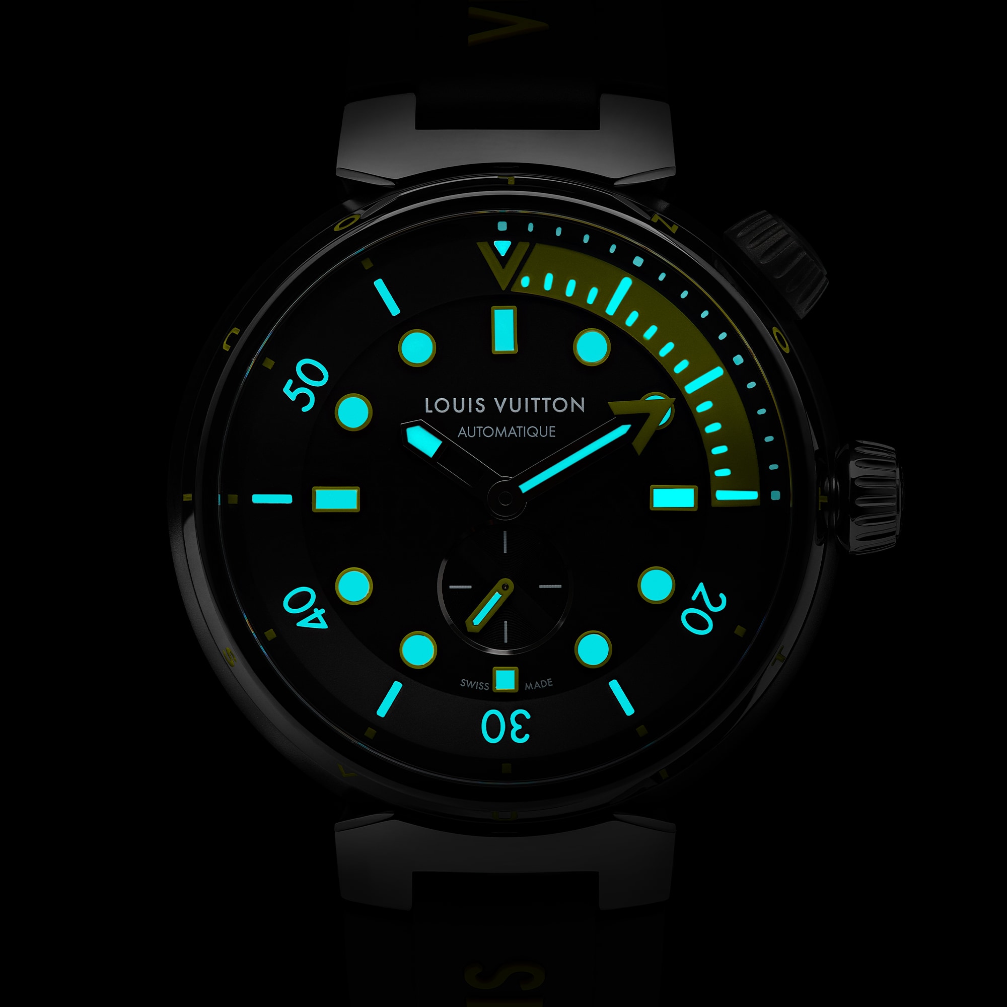 Reloj Tambour Streer Diver, automático, 44 mm, acero  Relojería Todos los relojes } | LOUIS VUITTON (Zoom de producto)