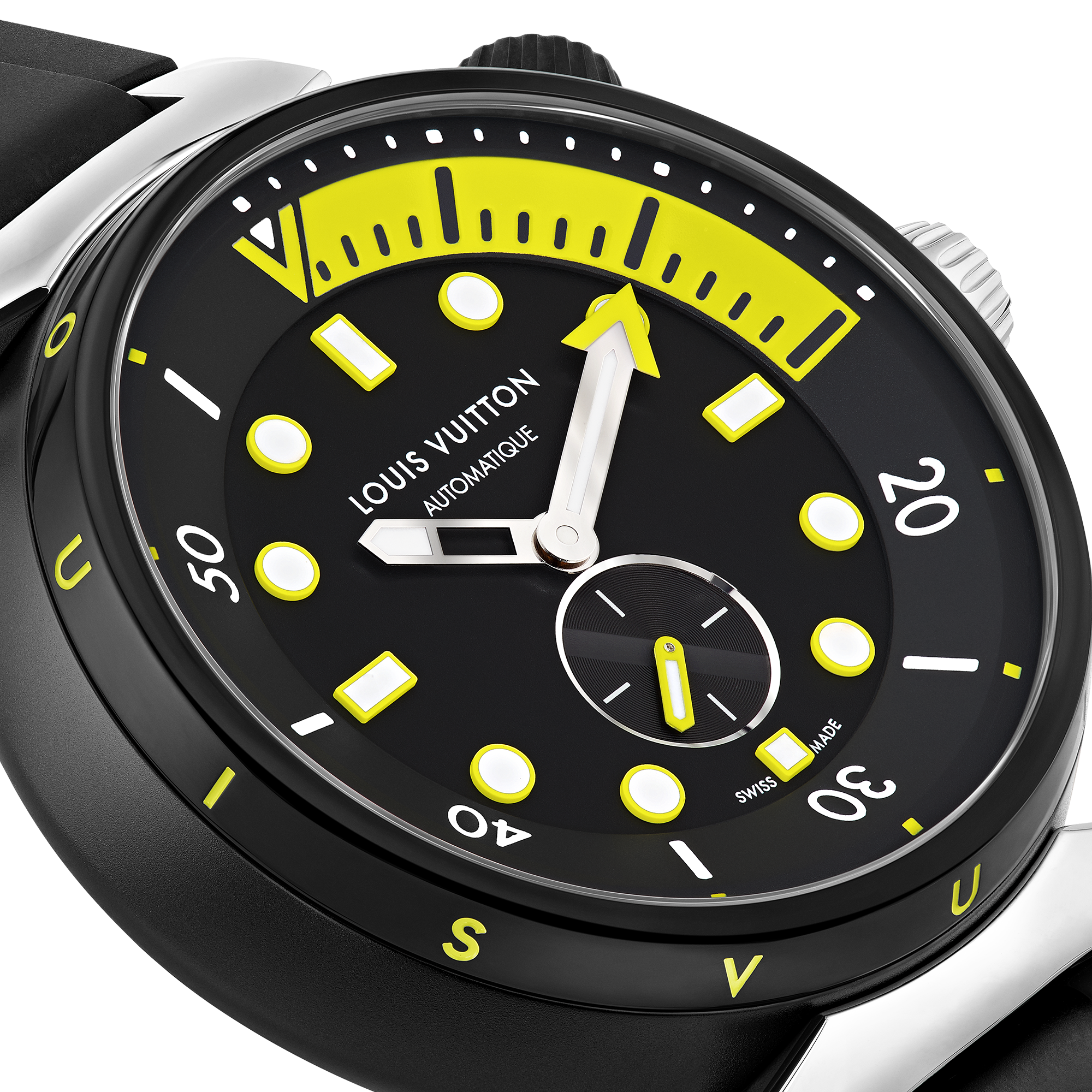 Reloj Tambour Streer Diver, automático, 44 mm, acero  Relojería Todos los relojes } | LOUIS VUITTON (Zoom de producto)