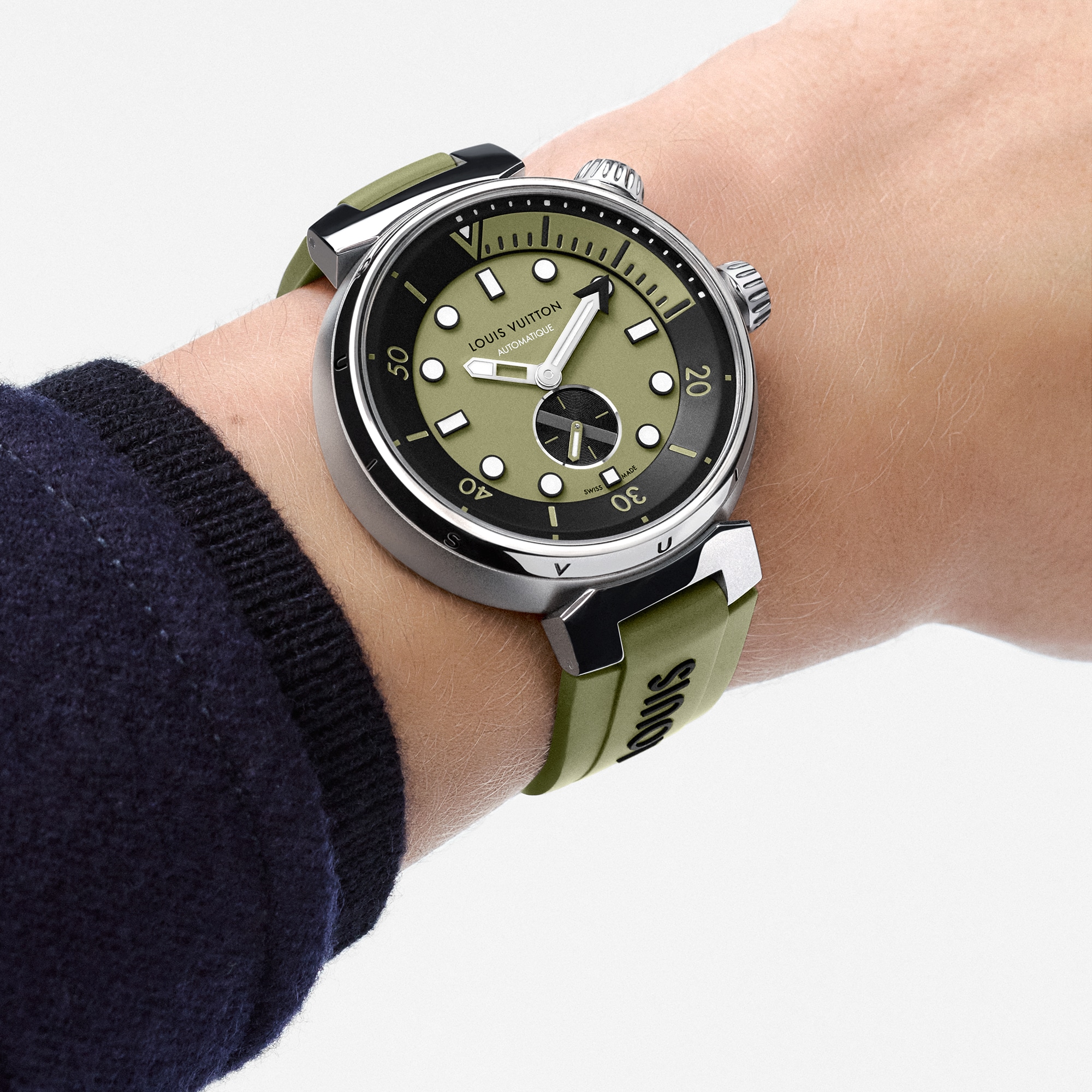 Reloj Tambour Streer Diver, automático, 44 mm, acero  Relojería Todos los relojes } | LOUIS VUITTON (Zoom de producto)