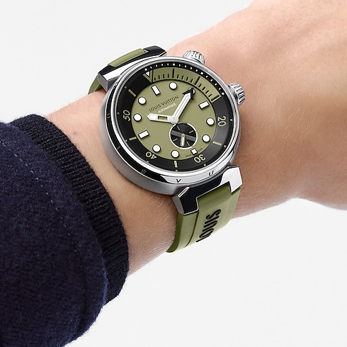 Reloj Tambour Streer Diver, automático, 44 mm, acero Relojería Todos los relojes } | LOUIS VUITTON (Zoom de producto)