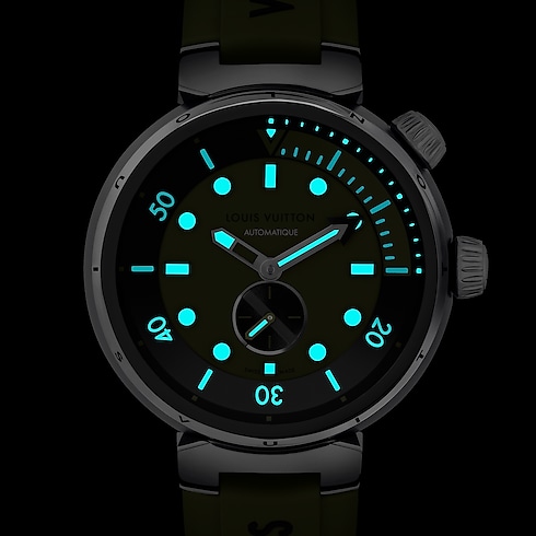 Reloj Tambour Streer Diver, automático, 44 mm, acero Relojería Todos los relojes } | LOUIS VUITTON (Zoom de producto)