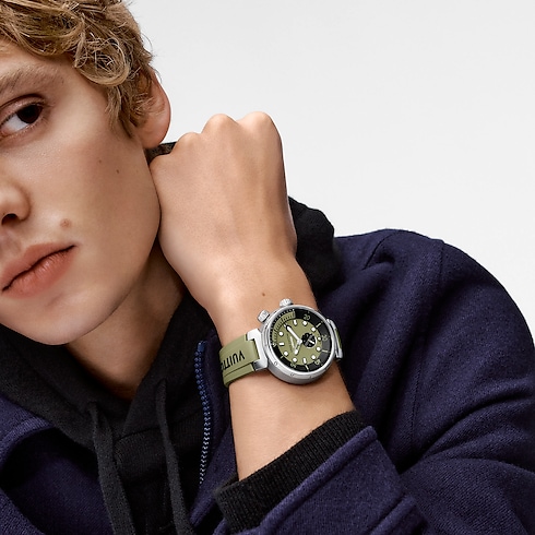 Reloj Tambour Streer Diver, automático, 44 mm, acero Relojería Todos los relojes } | LOUIS VUITTON (Zoom de producto)