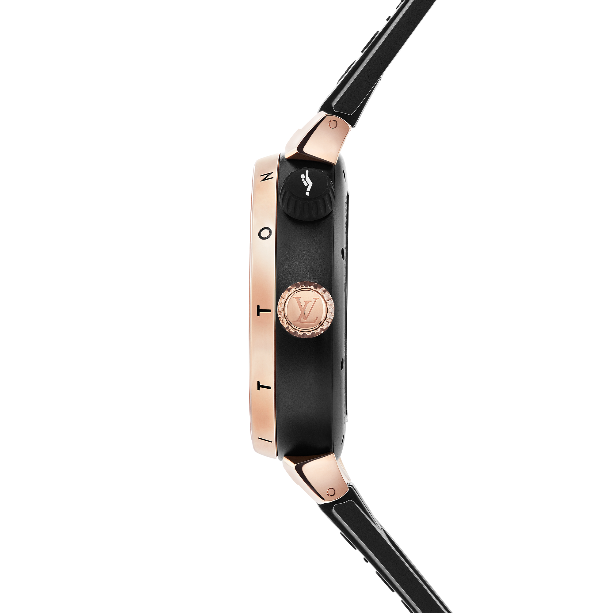 Reloj Tambour Street Diver, automático, 44 mm, acero y oro rosa  Relojería Todos los relojes } | LOUIS VUITTON (Zoom de producto)