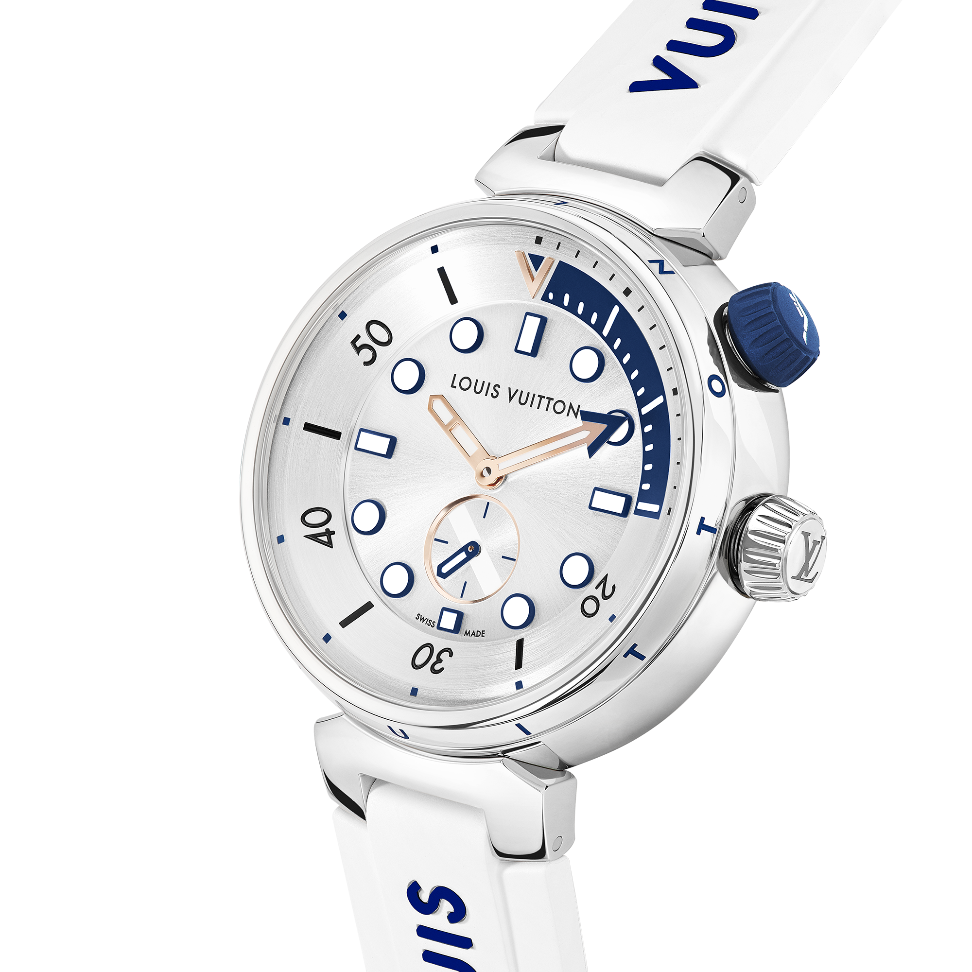 Reloj Tambour Street Diver, cuarzo, 39,5 mm, acero  Relojería Todos los relojes } | LOUIS VUITTON (Zoom de producto)