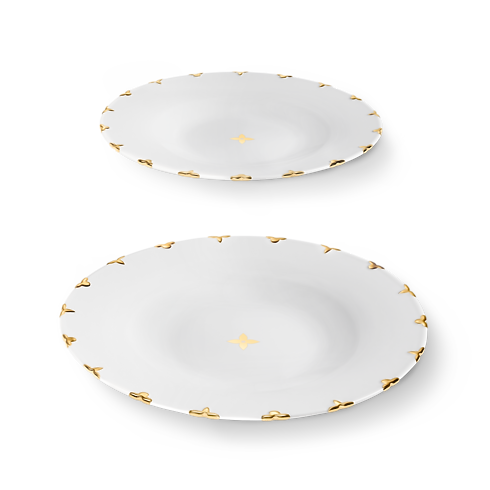 Set de 2 platos de postre Flower Corona Baúles, Viaje y Hogar Hogar y Decoración de mesa Decoración de mesa | LOUIS VUITTON (Zoom de producto)