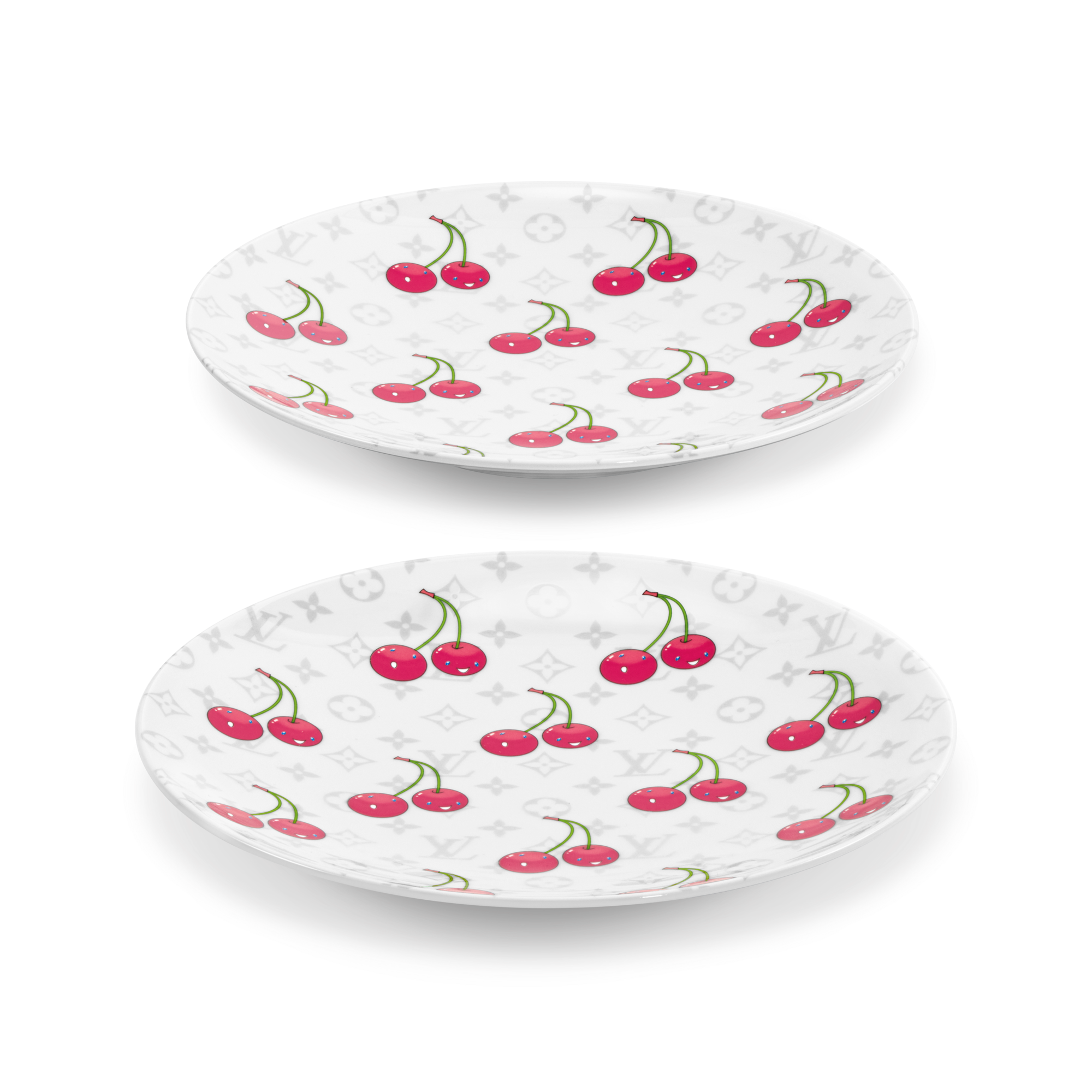 Set de 2 platos de postre LV x TM Monogram Cerises Baúles, Viaje y Hogar Hogar y Decoración de mesa Decoración de mesa | LOUIS VUITTON (Zoom de producto)
