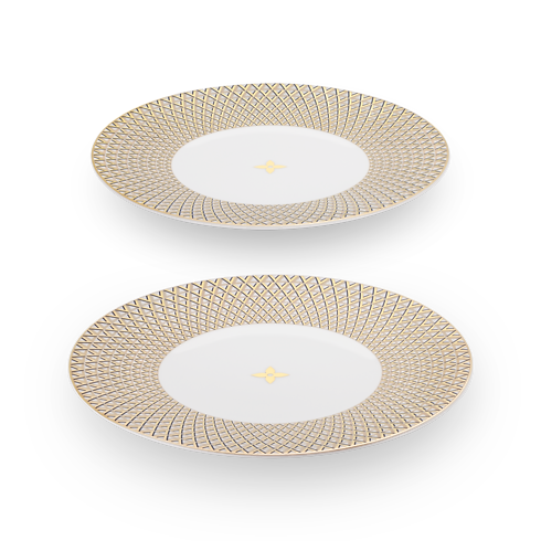 Set de 2 platos de postre Splendor Baúles, Viaje y Hogar Hogar y Decoración de mesa Decoración de mesa | LOUIS VUITTON (Zoom de producto)