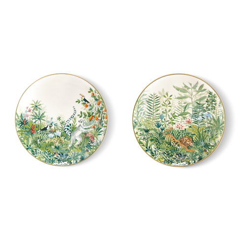 Set de 2 platos de postre Tropical Jungle Baúles, Viaje y Hogar Hogar y Decoración de mesa Decoración de mesa | LOUIS VUITTON (Zoom de producto)