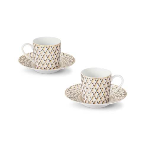 Set de 2 tazas y platillos de café Splendor Baúles, Viaje y Hogar Hogar y Decoración de mesa Decoración de mesa | LOUIS VUITTON (Zoom de producto)