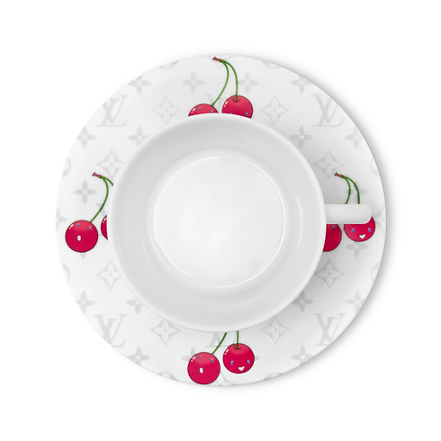 Set de 2 tazas y platillos de té LV x TM Monogram Cerises Baúles, Viaje y Hogar Hogar y Decoración de mesa Decoración de mesa | LOUIS VUITTON (Zoom de producto)