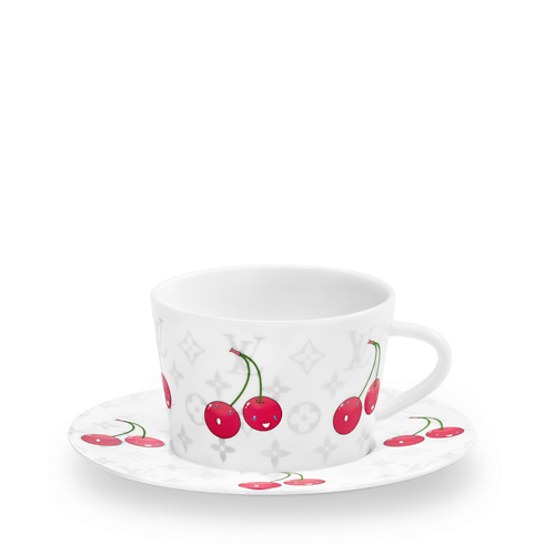 Set de 2 tazas y platillos de té LV x TM Monogram Cerises Baúles, Viaje y Hogar Hogar y Decoración de mesa Decoración de mesa | LOUIS VUITTON (Zoom de producto)