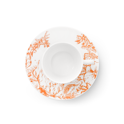 Set de dos tazas y platillos de café LV By The Pool Baúles, Viaje y Hogar Hogar y Decoración de mesa Decoración de mesa | LOUIS VUITTON (Zoom de producto)