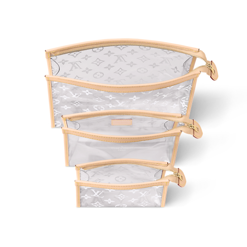 Set de tres neceseres Poche Toilette Lona Monogram Mujer Viaje Accesorios de viaje | LOUIS VUITTON (Zoom de producto)