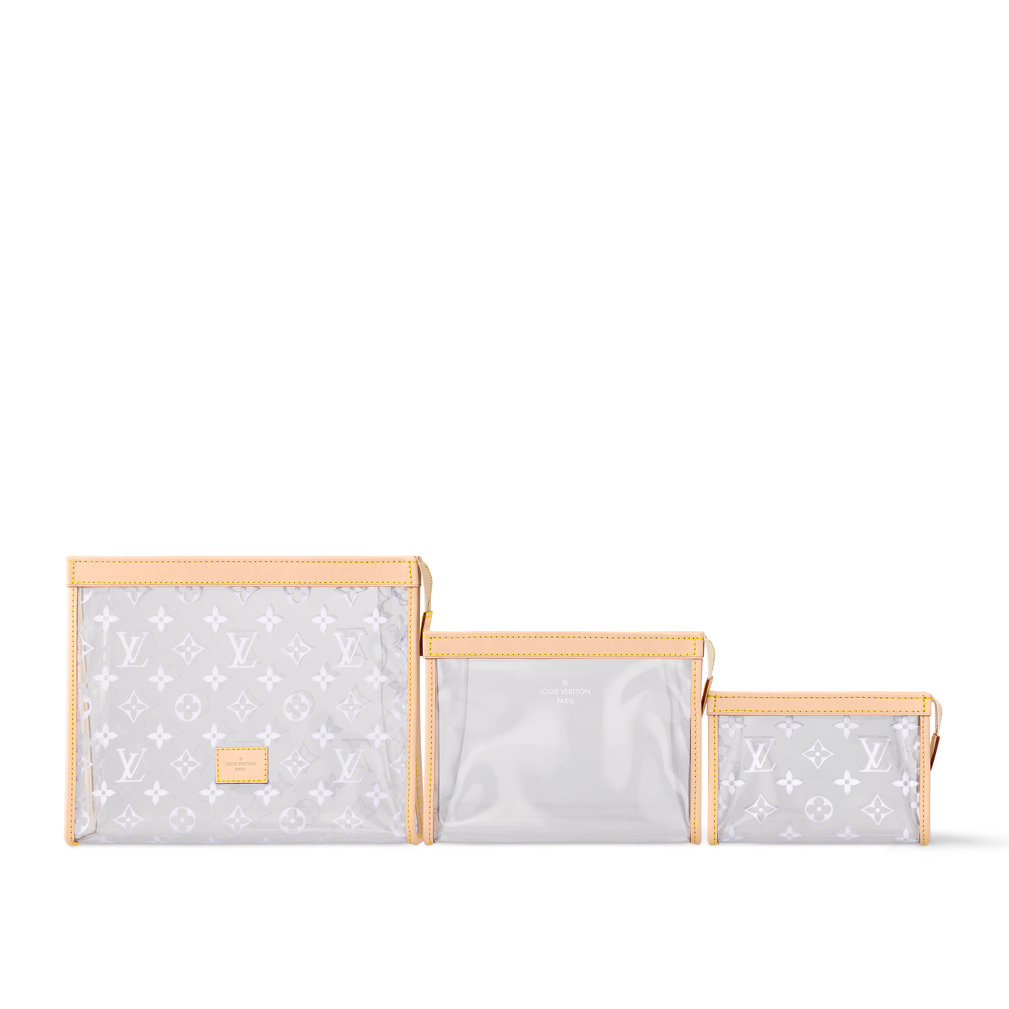 Set de tres neceseres Poche Toilette Lona Monogram Mujer Viaje Accesorios de viaje | LOUIS VUITTON (Zoom de producto)