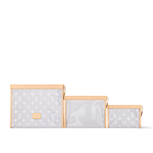 Set de tres neceseres Poche Toilette Lona Monogram Mujer Viaje Accesorios de viaje | LOUIS VUITTON (Zoom de producto)
