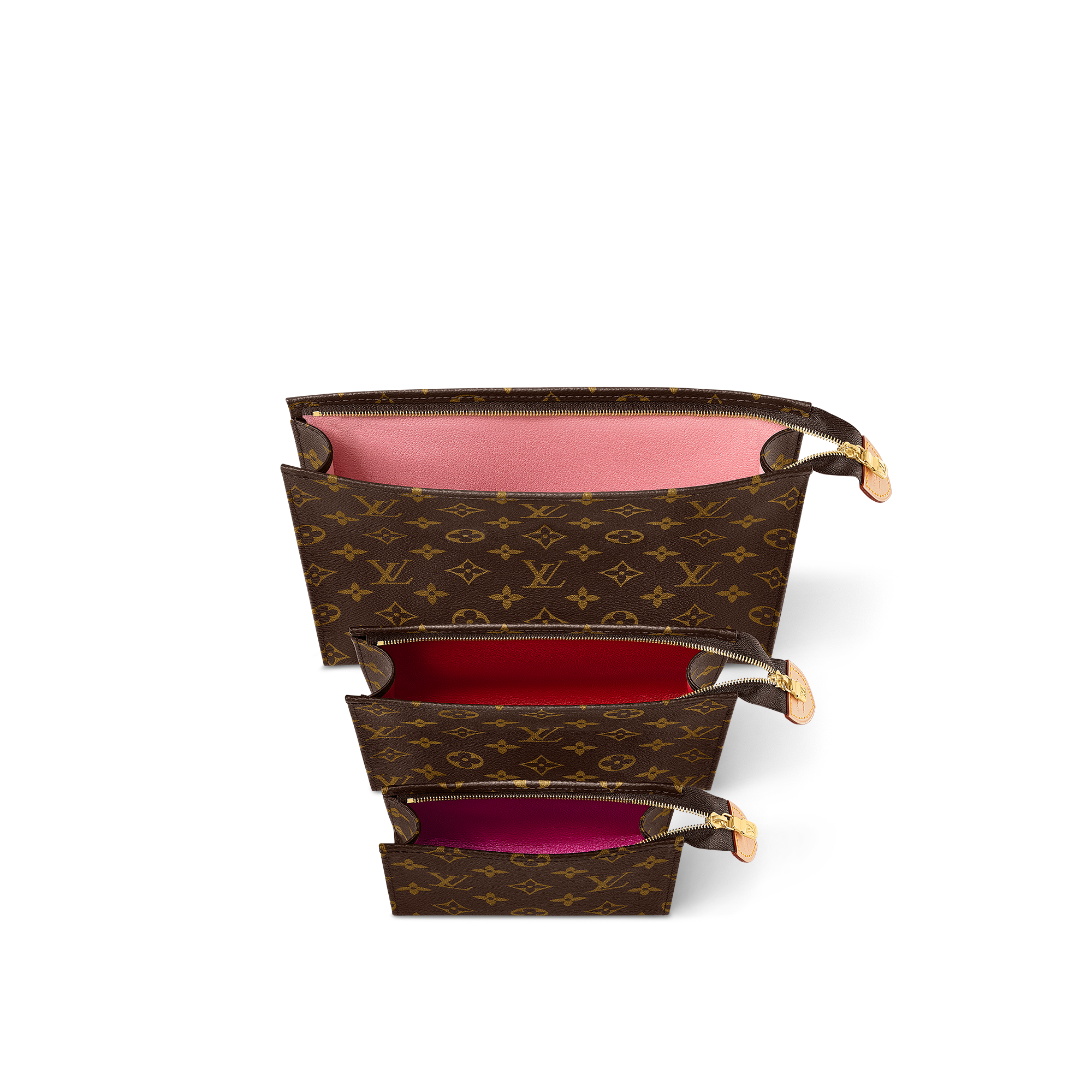 Set Trio Toilet Pouch Lona Monogram Mujer Carteras y pequeña marroquinería Bolsos de mano | LOUIS VUITTON (Zoom de producto)