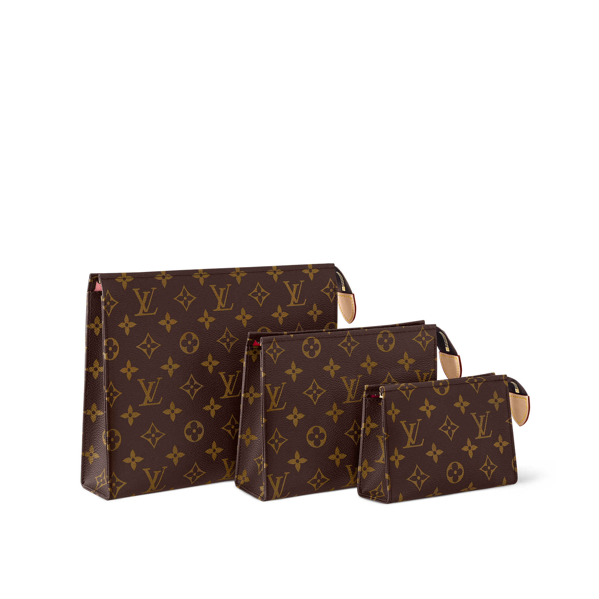 Set Trio Toilet Pouch Lona Monogram Mujer Carteras y pequeña marroquinería Bolsos de mano | LOUIS VUITTON (Zoom de producto)