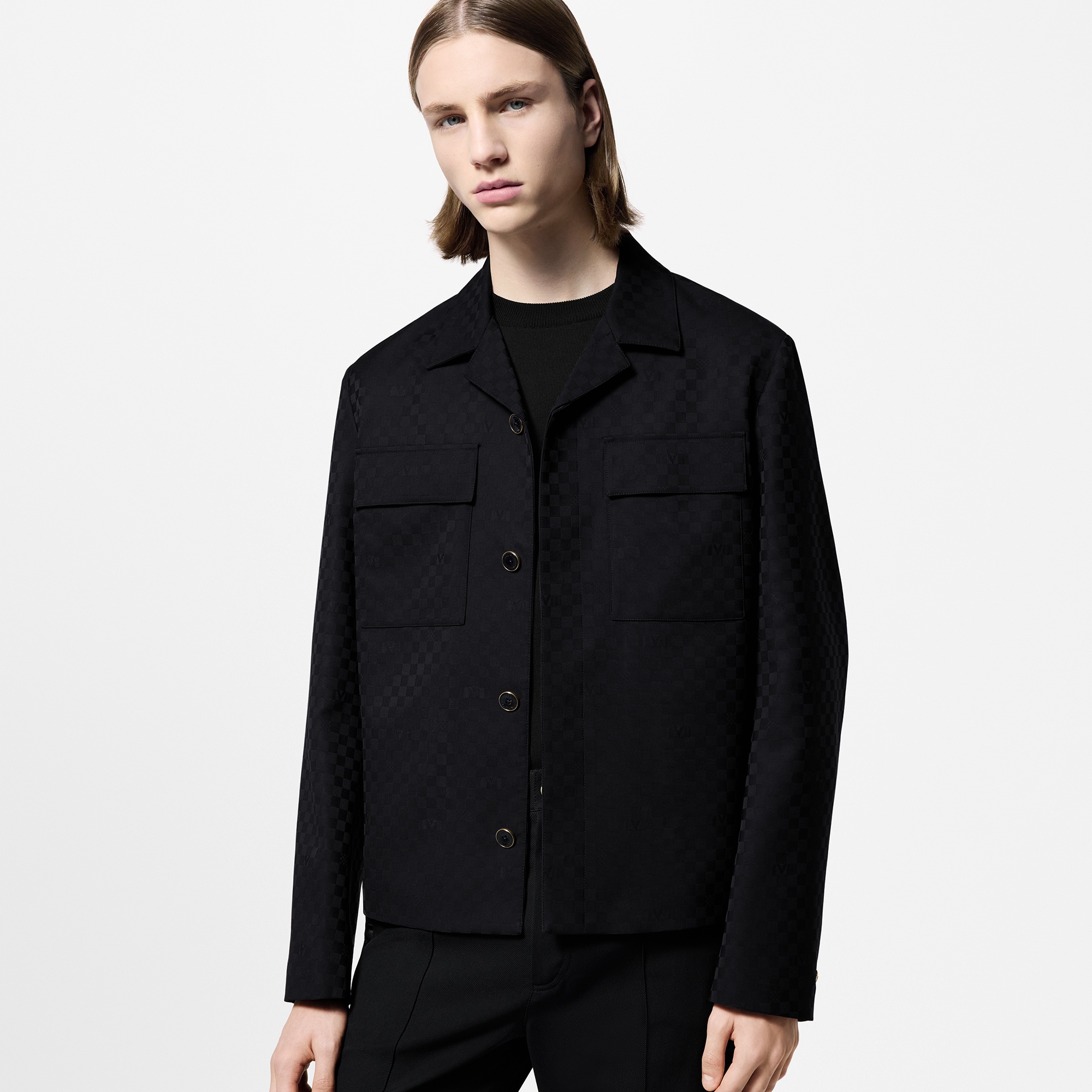 Sobrecamisa Damier de lana  Hombre Prêt-à-Porter Cazadoras y abrigos | LOUIS VUITTON (Zoom de producto)