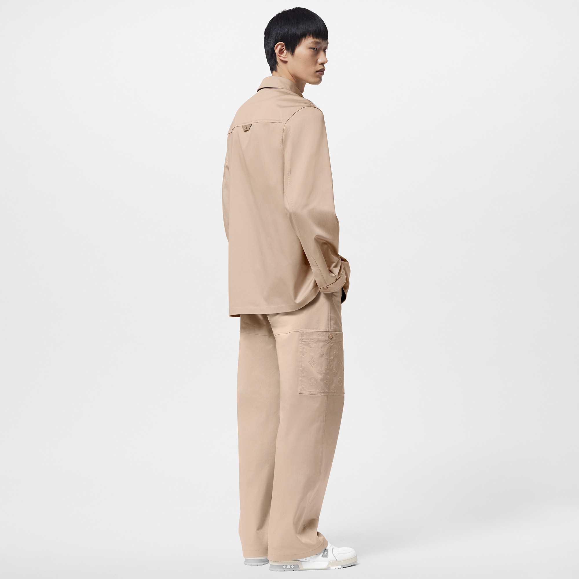 Sobrecamisa de algodón flocada  Hombre Prêt-à-Porter Camisas | LOUIS VUITTON (Zoom de producto)