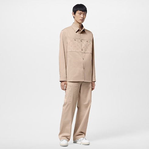 Sobrecamisa de algodón flocada Hombre Prêt-à-Porter Camisas | LOUIS VUITTON (Zoom de producto)
