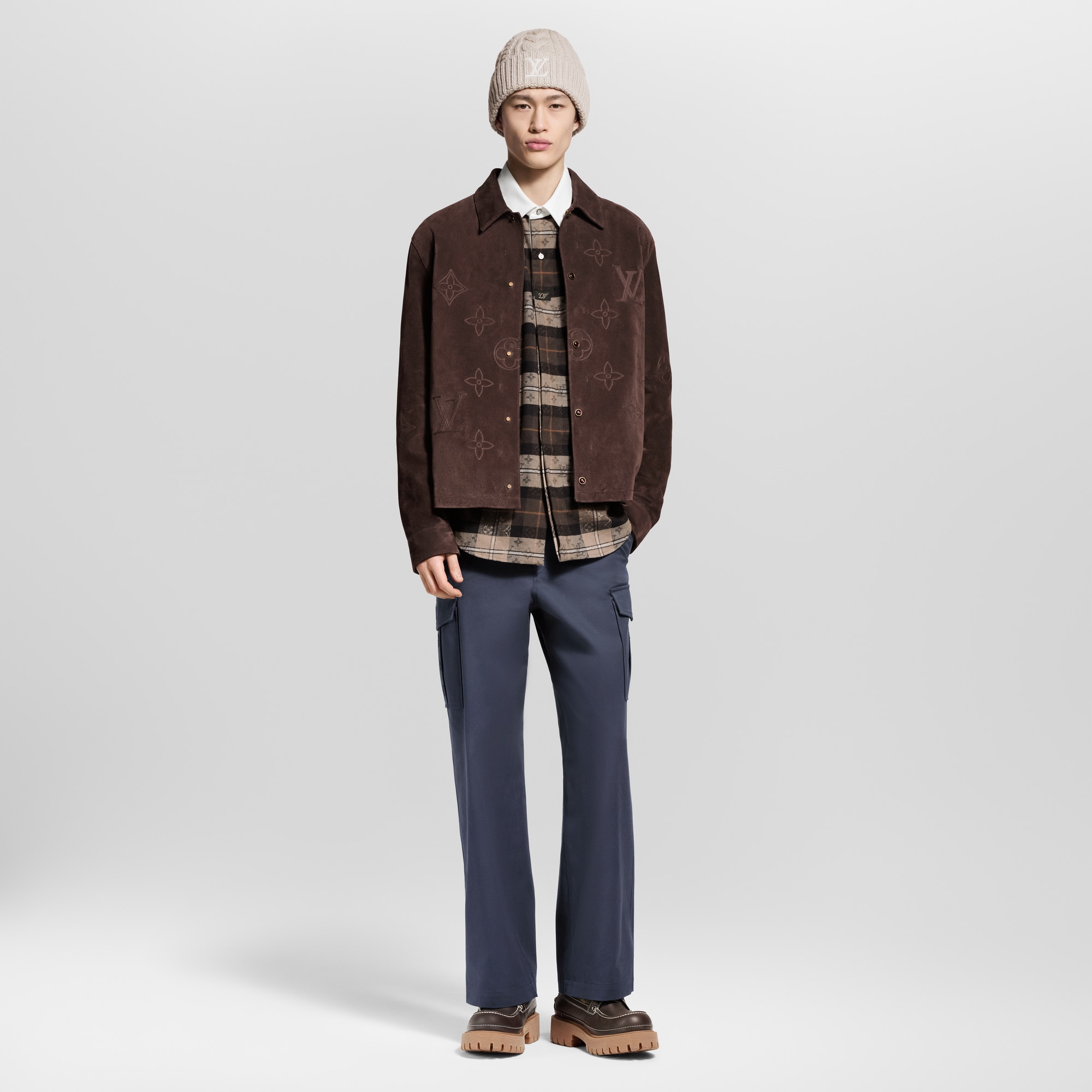 Sobrecamisa de ante Monogram bordada  Hombre Prêt-à-Porter Cazadoras y abrigos | LOUIS VUITTON (Zoom de producto)