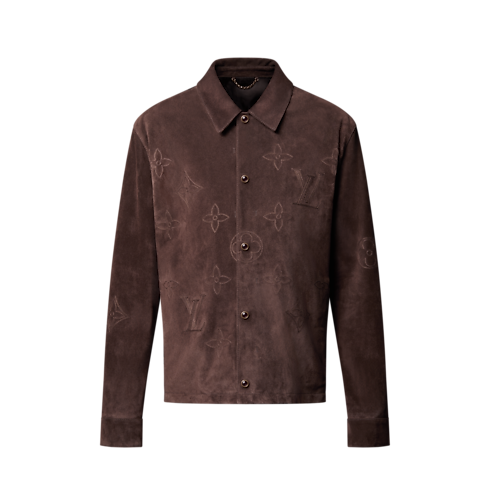 Sobrecamisa de ante Monogram bordada Hombre Prêt-à-Porter Cazadoras y abrigos | LOUIS VUITTON (Zoom de producto)