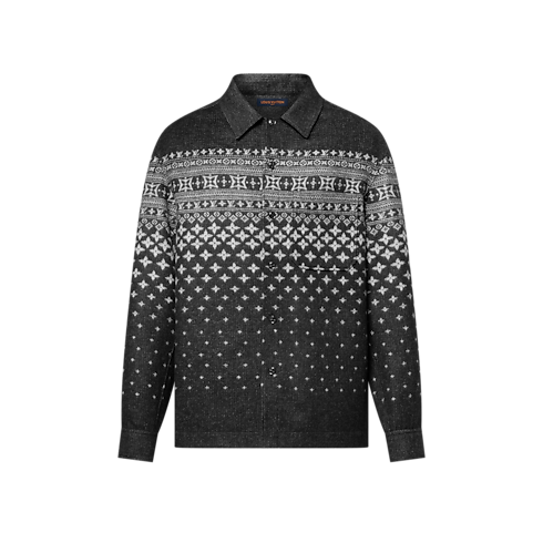 Sobrecamisa de doble cara en mezcla de lana, cachemir y seda Hombre Prêt-à-Porter Todo Prêt-à-Porter | LOUIS VUITTON (Zoom de producto)