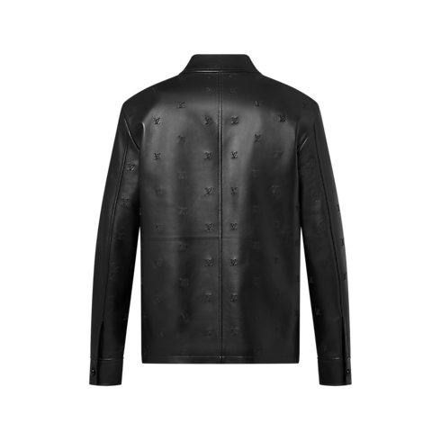 Sobrecamisa de piel bordada LV Blason Hombre Prêt-à-Porter Cazadoras y abrigos | LOUIS VUITTON (Zoom de producto)