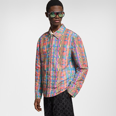 Sobrecamisa estampada con efecto óptico Hombre Prêt-à-Porter Cazadoras y abrigos | LOUIS VUITTON (Zoom de producto)