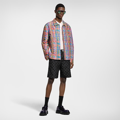 Sobrecamisa estampada con efecto óptico Hombre Prêt-à-Porter Cazadoras y abrigos | LOUIS VUITTON (Zoom de producto)