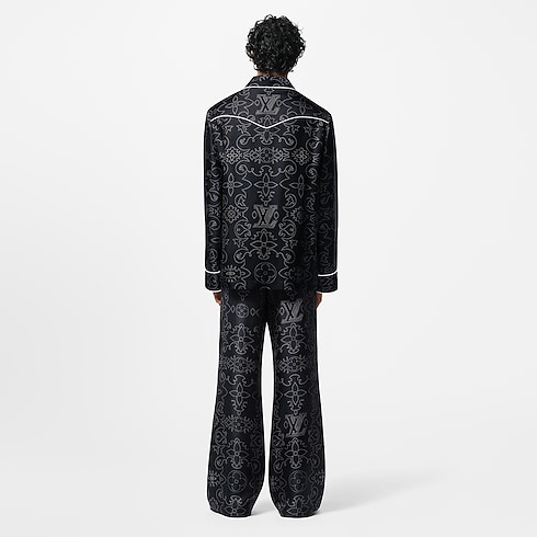 Sobrecamisa tipo pijama de seda estampada Hombre Prêt-à-Porter Cazadoras y abrigos | LOUIS VUITTON (Zoom de producto)