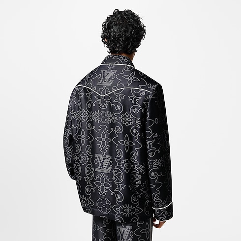 Sobrecamisa tipo pijama de seda estampada Hombre Prêt-à-Porter Cazadoras y abrigos | LOUIS VUITTON (Zoom de producto)