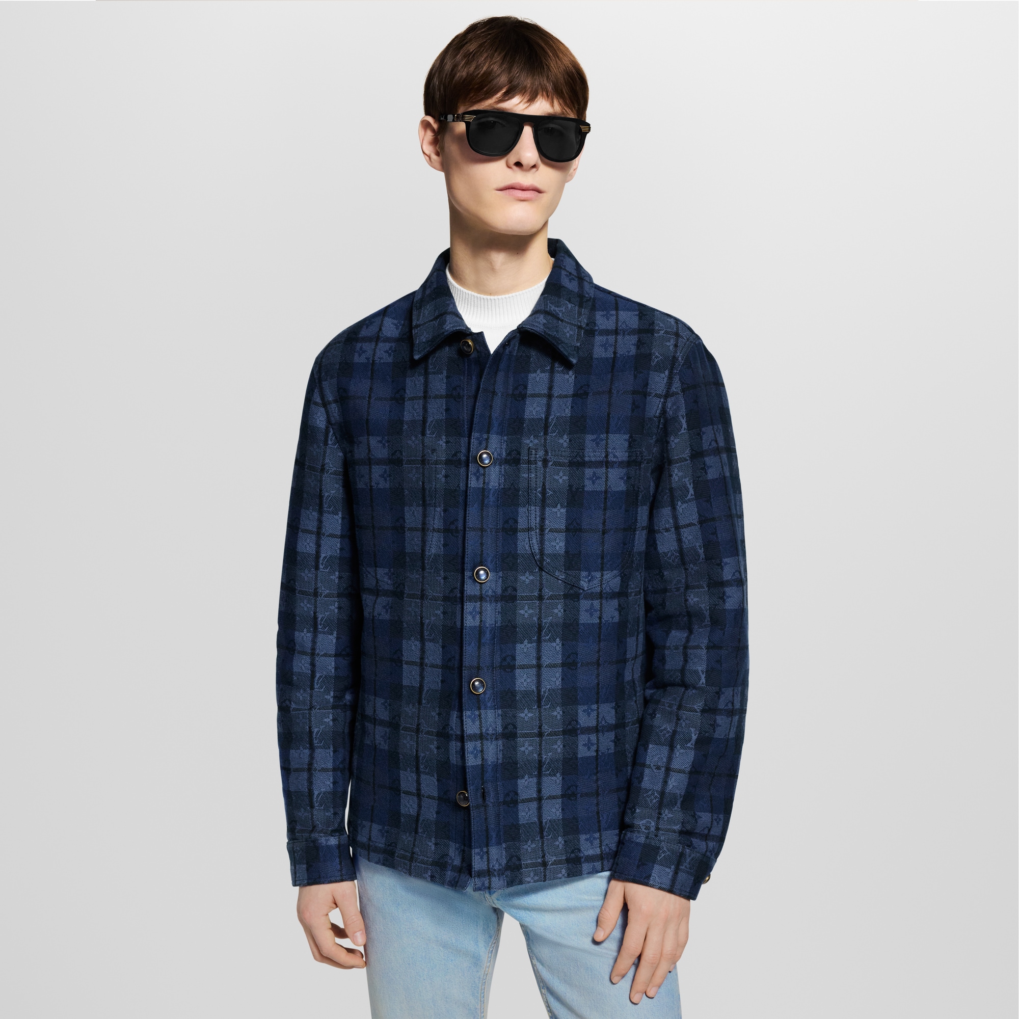 Sobrecamisa vaquera Monogram Tartan  Hombre Prêt-à-Porter Todo Prêt-à-Porter | LOUIS VUITTON (Zoom de producto)