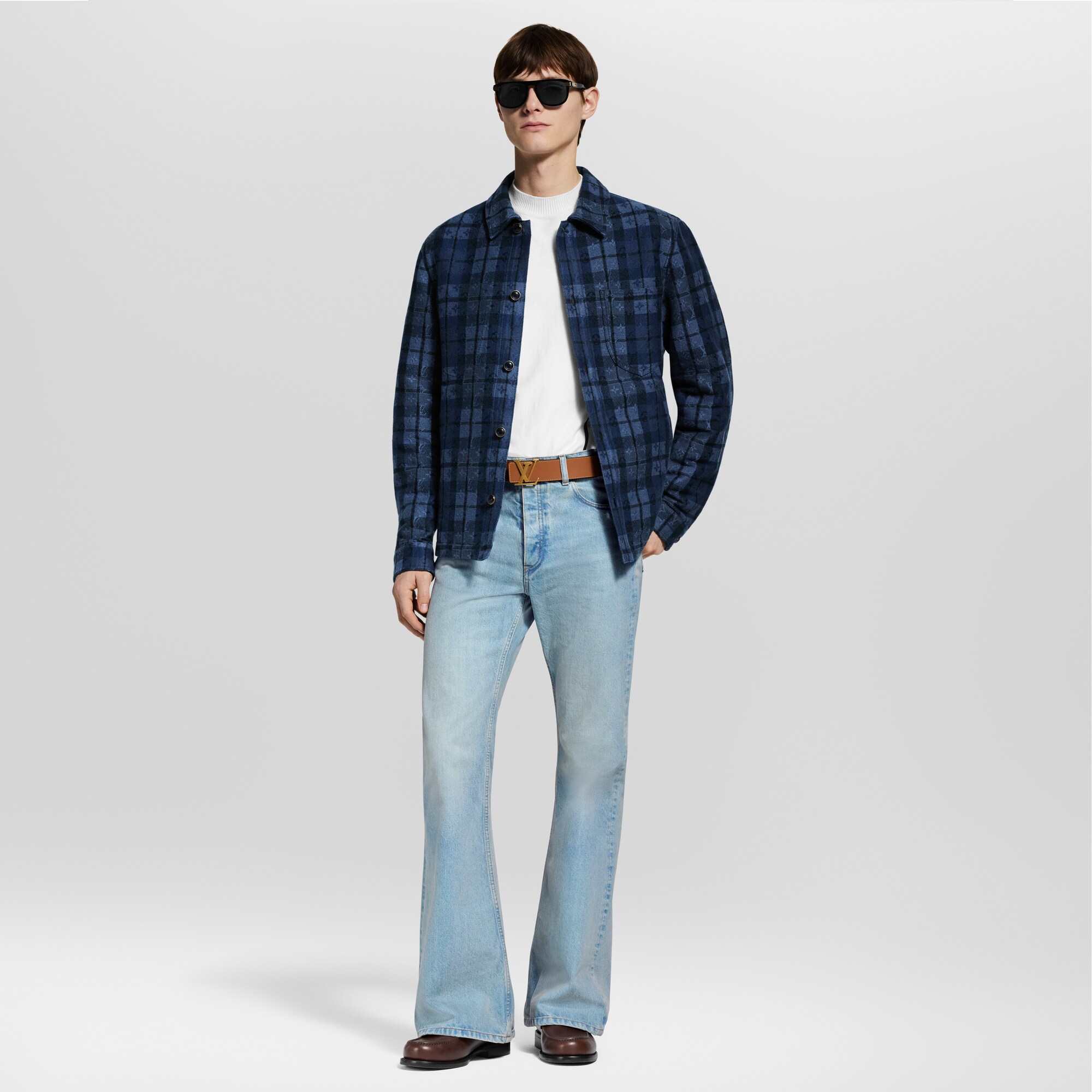 Sobrecamisa vaquera Monogram Tartan  Hombre Prêt-à-Porter Todo Prêt-à-Porter | LOUIS VUITTON (Zoom de producto)