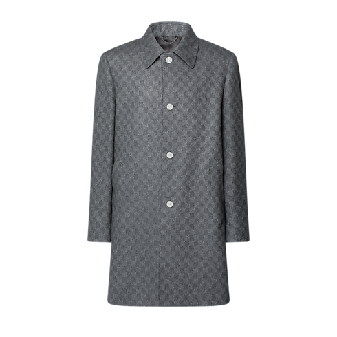 Sobretodo Damier de lana Hombre Novedades Hombre } | LOUIS VUITTON (Zoom de producto)
