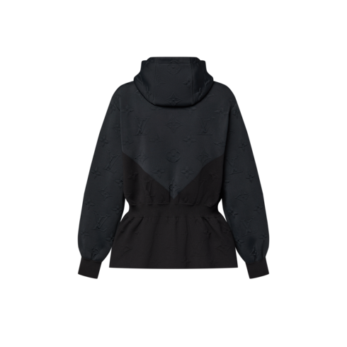 Sudadera 3D Monogram con capucha y peplum Mujer Prêt-à-Porter Artículos de punto | LOUIS VUITTON (Zoom de producto)