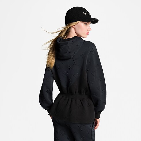 Sudadera 3D Monogram con capucha y peplum Mujer Prêt-à-Porter Artículos de punto | LOUIS VUITTON (Zoom de producto)
