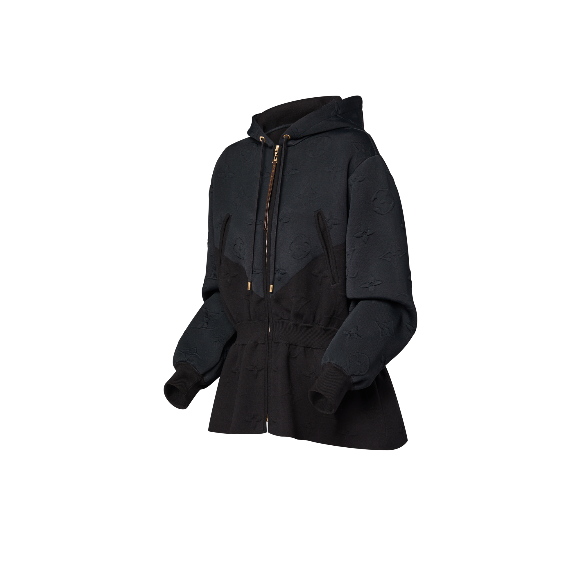 Sudadera 3D Monogram con capucha y peplum  Mujer Prêt-à-Porter Artículos de punto | LOUIS VUITTON (Zoom de producto)