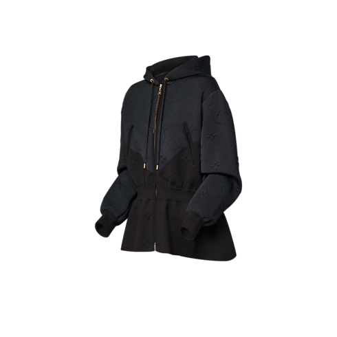 Sudadera 3D Monogram con capucha y peplum Mujer Prêt-à-Porter Artículos de punto | LOUIS VUITTON (Zoom de producto)