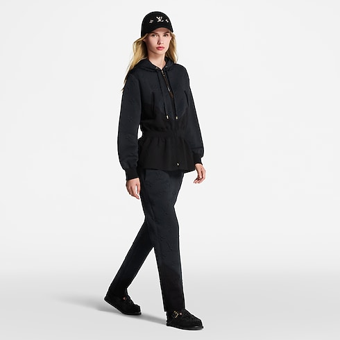 Sudadera 3D Monogram con capucha y peplum Mujer Prêt-à-Porter Artículos de punto | LOUIS VUITTON (Zoom de producto)