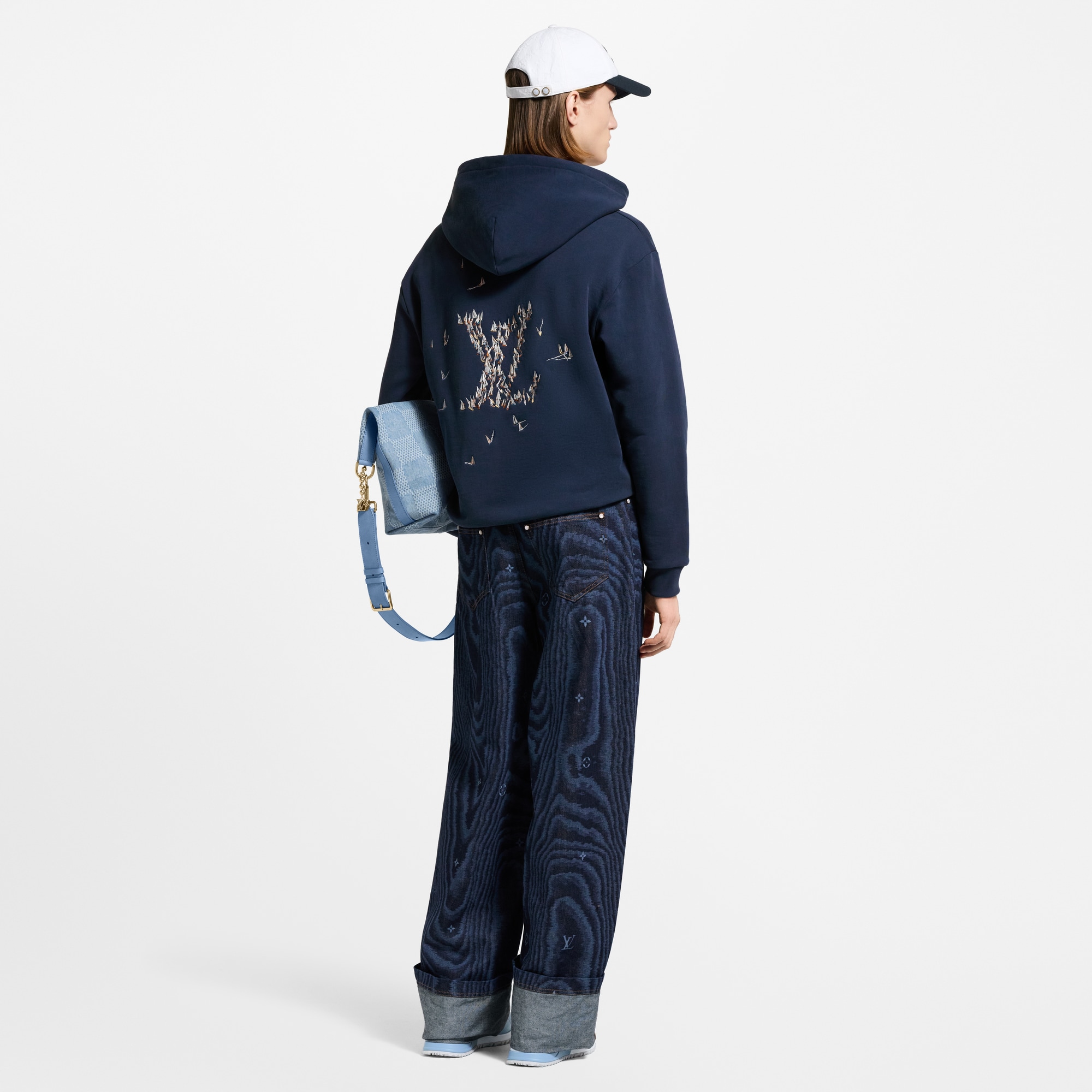 Sudadera bordada con capucha  Hombre Prêt-à-Porter Punto y sudaderas | LOUIS VUITTON (Zoom de producto)