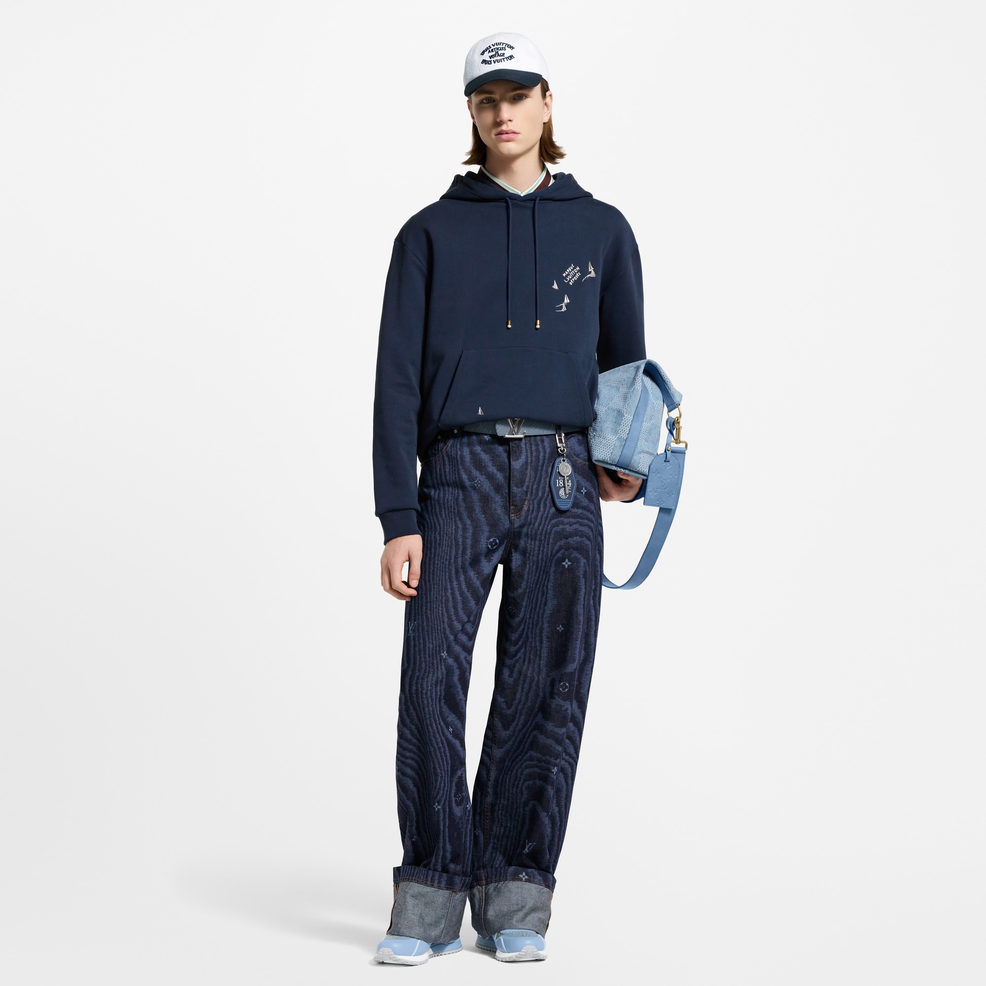 Sudadera bordada con capucha  Hombre Prêt-à-Porter Punto y sudaderas | LOUIS VUITTON (Zoom de producto)