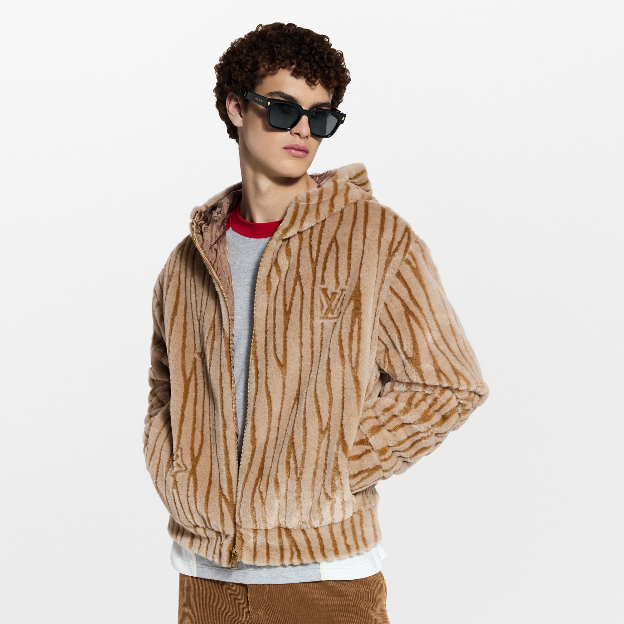 Sudadera con capucha en tejido de felpa Epi  Novedades Para hombre LV Ski | LOUIS VUITTON (Zoom de producto)